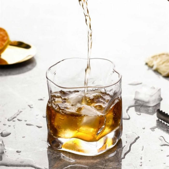 

Оригинальные стакан для виски Old Fashion Wave 250 мл, прозрачное стекло