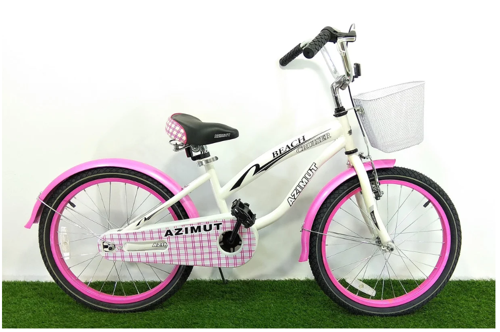 

ДЕТСКИЙ ДВУХКОЛЕСНЫЙ ВЕЛОСИПЕД AZIMUT BEACH 20 ДЮЙМОВ РОЗОВЫЙ С КОРЗИНКОЙ