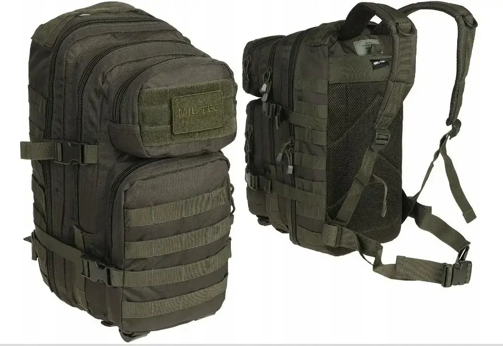 

Тактический штурмовой рюкзак Mil-tec размер L 36 л олива(Германия), Черный