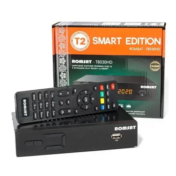

Приемник цифрового телевидения Romsat Romsat T8030HD Black T2