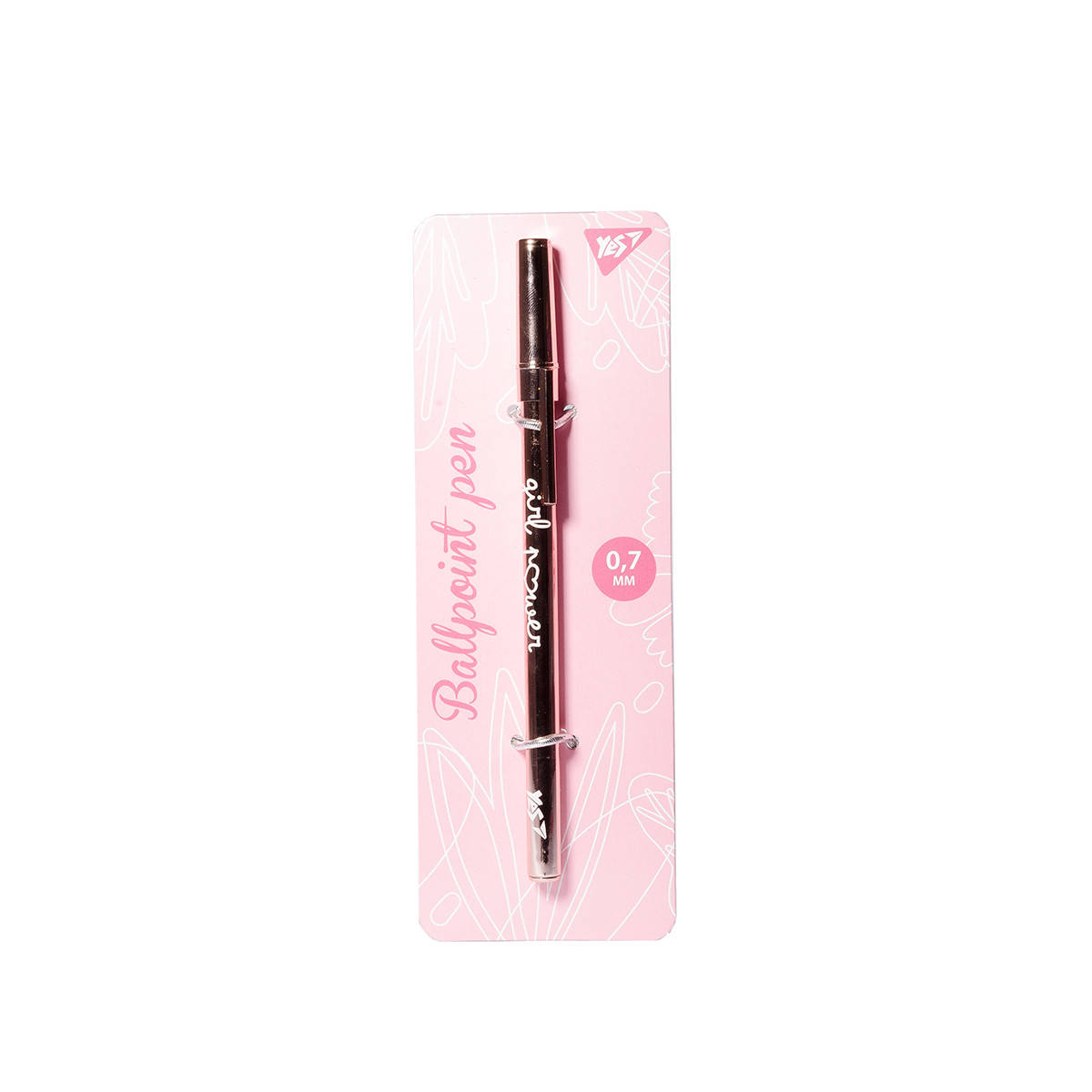 

Ручка шариковая YES "Happy pen" роз. золот. 1шт/уп. код: 411947