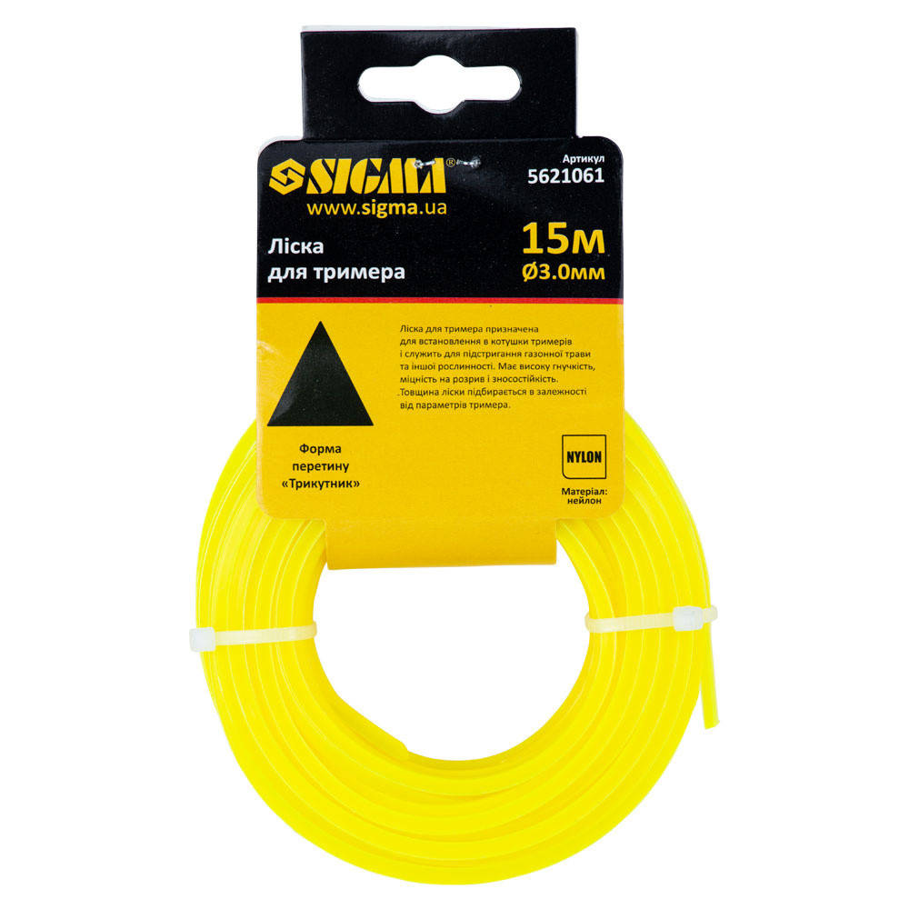 

Леска для триммера треугольник 3.0мм 15м