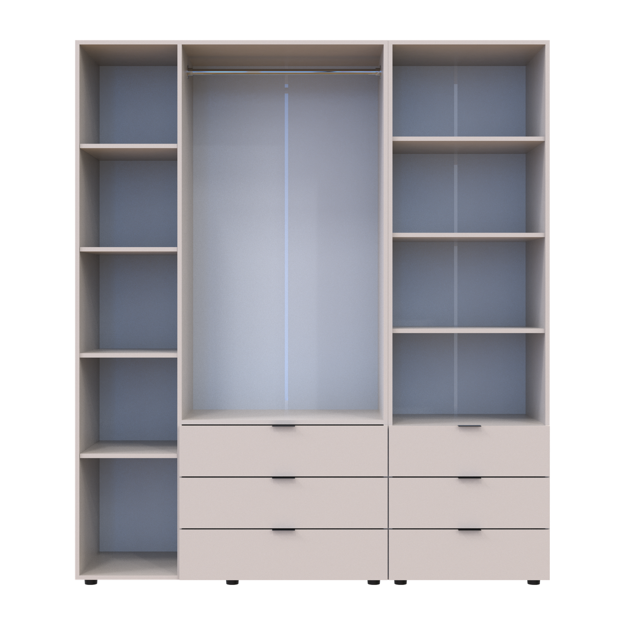 Шафа для одягу Doros Гелар Кашемір 3ДСП з пеналом 176.2х49.5х203.4 (42005175) 6