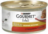 

Консервы Gourmet Gold для кошек, нежные биточки с говядиной и томатами, 85 г