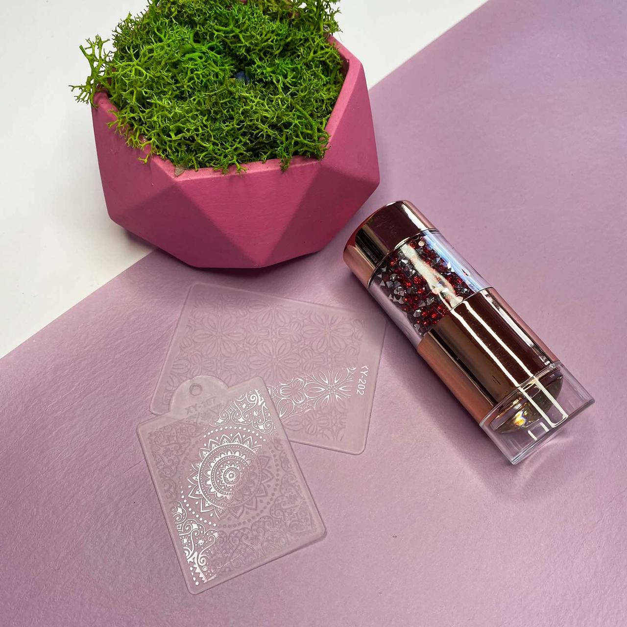 

Набор для стемпинга штамп + 2 пластины