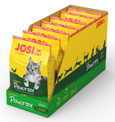 

Сухой корм Josera JosiCat Crunchy Poultry (28/9) с птицей для взрослых кошек 4,55 кг
