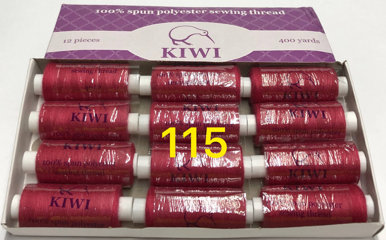 

Швейные нитки 40/2 115тон полиэстер Kiwi Киви 400ярдов