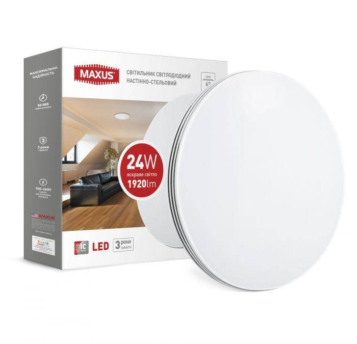 

Світильник накладний MAXUS 24W 4100K (тонкий дизайн, IP40) круглий (02)