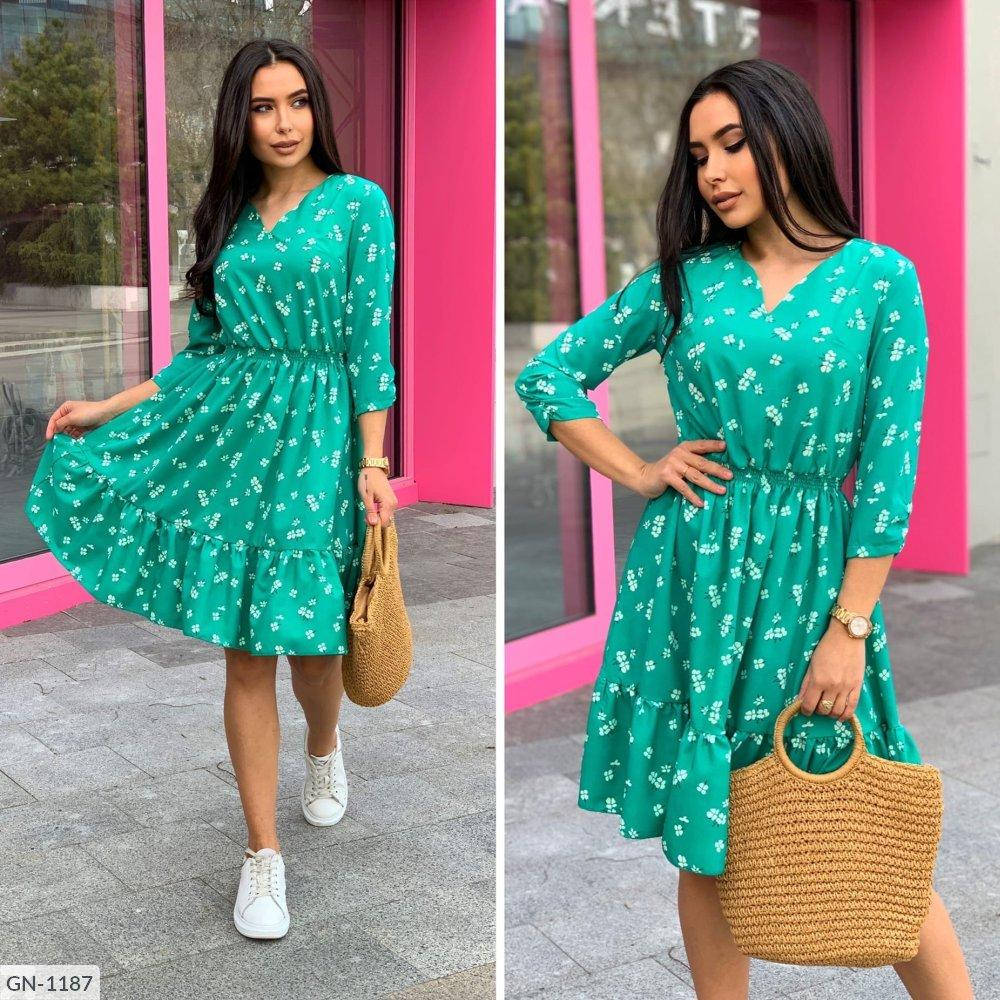 

Платье с фигурным вырезом весна/лето № 22007 46/48