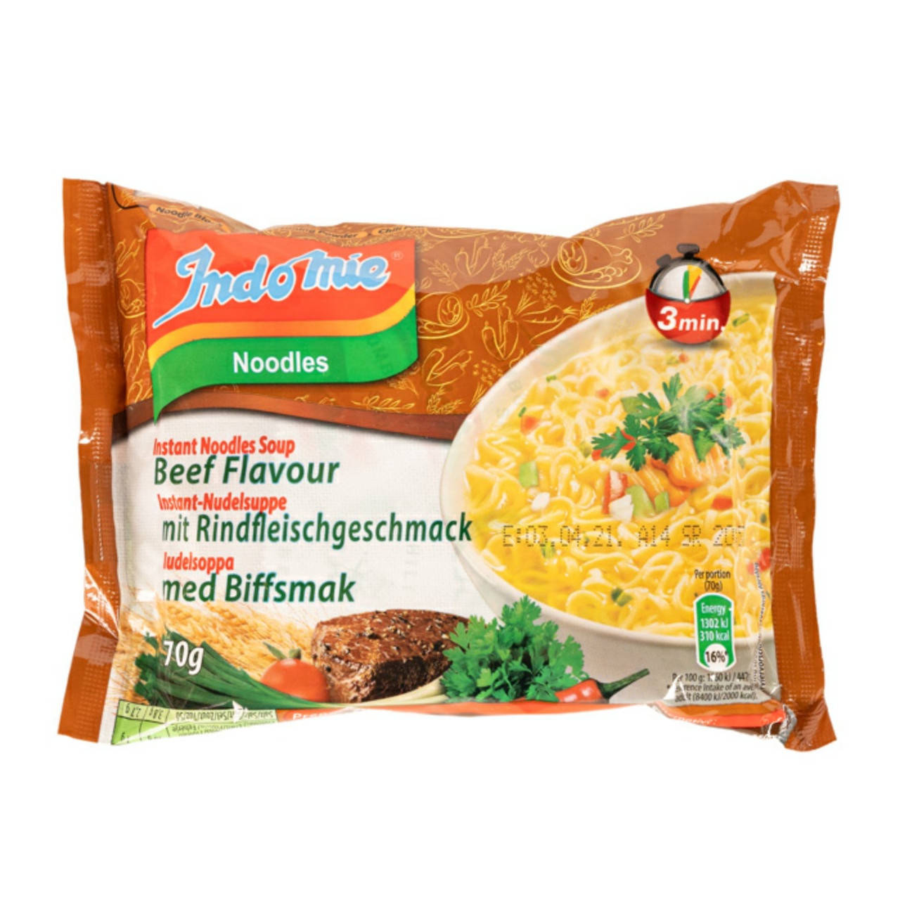 

Вермишель быстрого приготовления Indomie говядина 70 грамм
