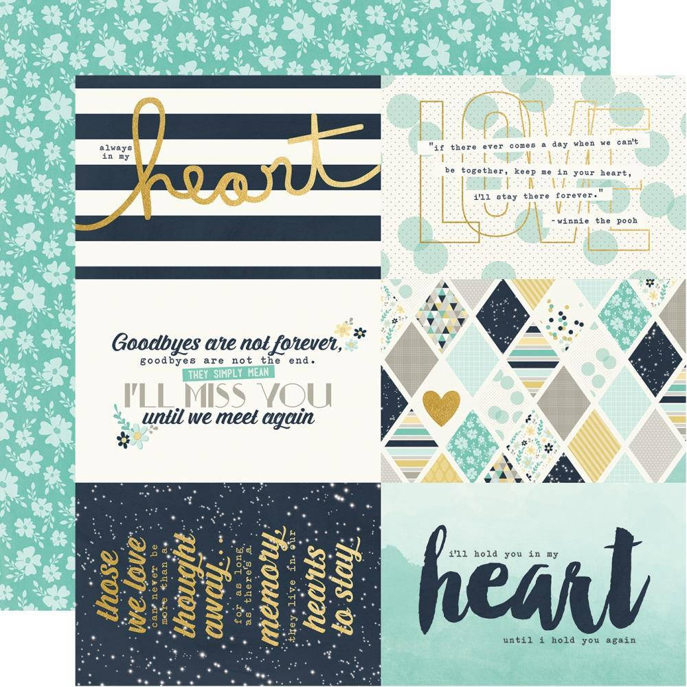 

Папір двосторонній з фольгуванням - 10х15 Elements - Heart - Simple Stories - 30x30