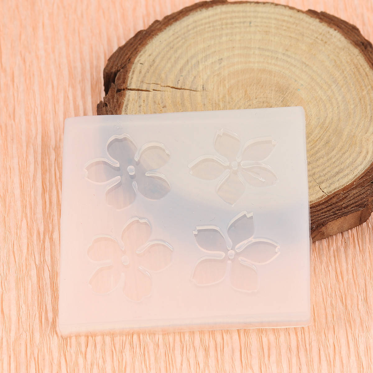 

Форма для эпоксидной смолы, Молд, Силиконовый, Цветы, Сакура, Белый, 63 мм x 63 мм