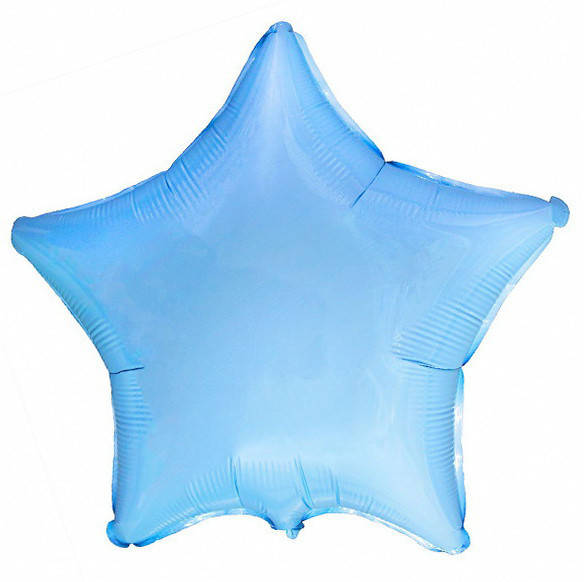 

Звезда фольгированная металлик 18"/45см.(для надува воздухом)- Светло-Голубой матовый (пленка)