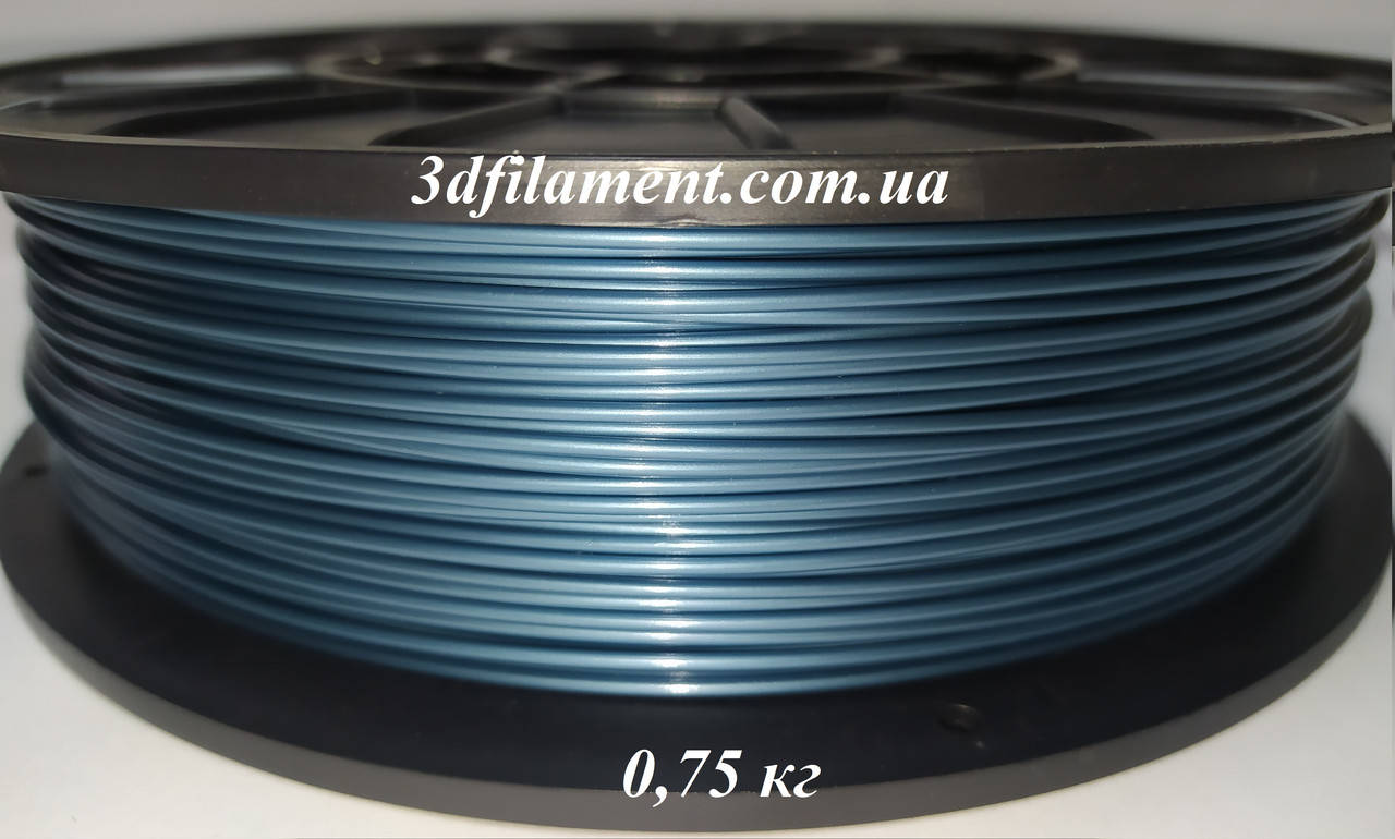

Пластик PetG (Copet) Синій металік 1,75mm 0,75кг