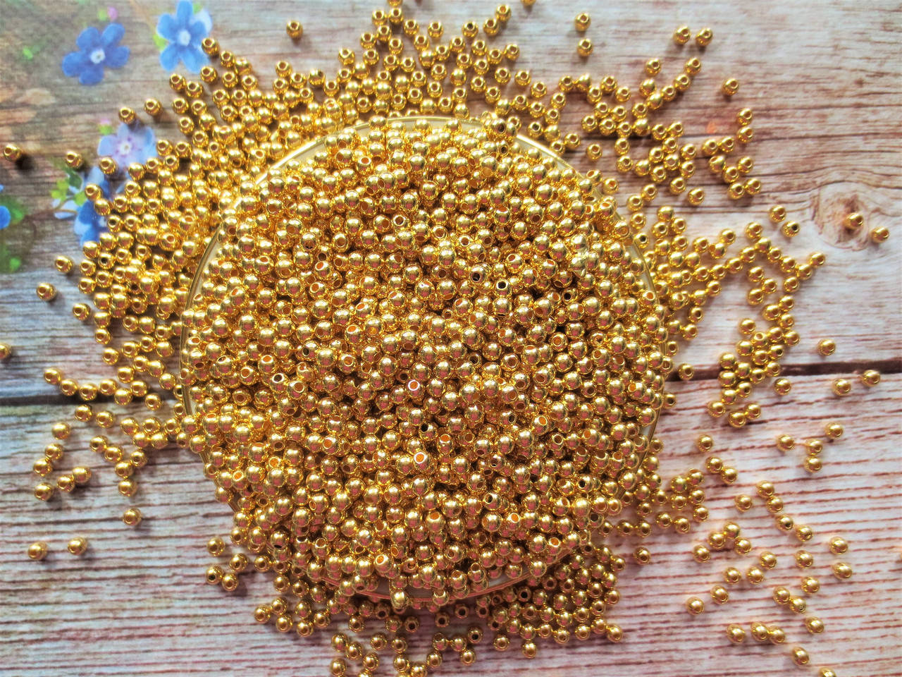 

Жемчуг искусственный, 4 мм, цвет золото, 10 грамм (~340 шт).