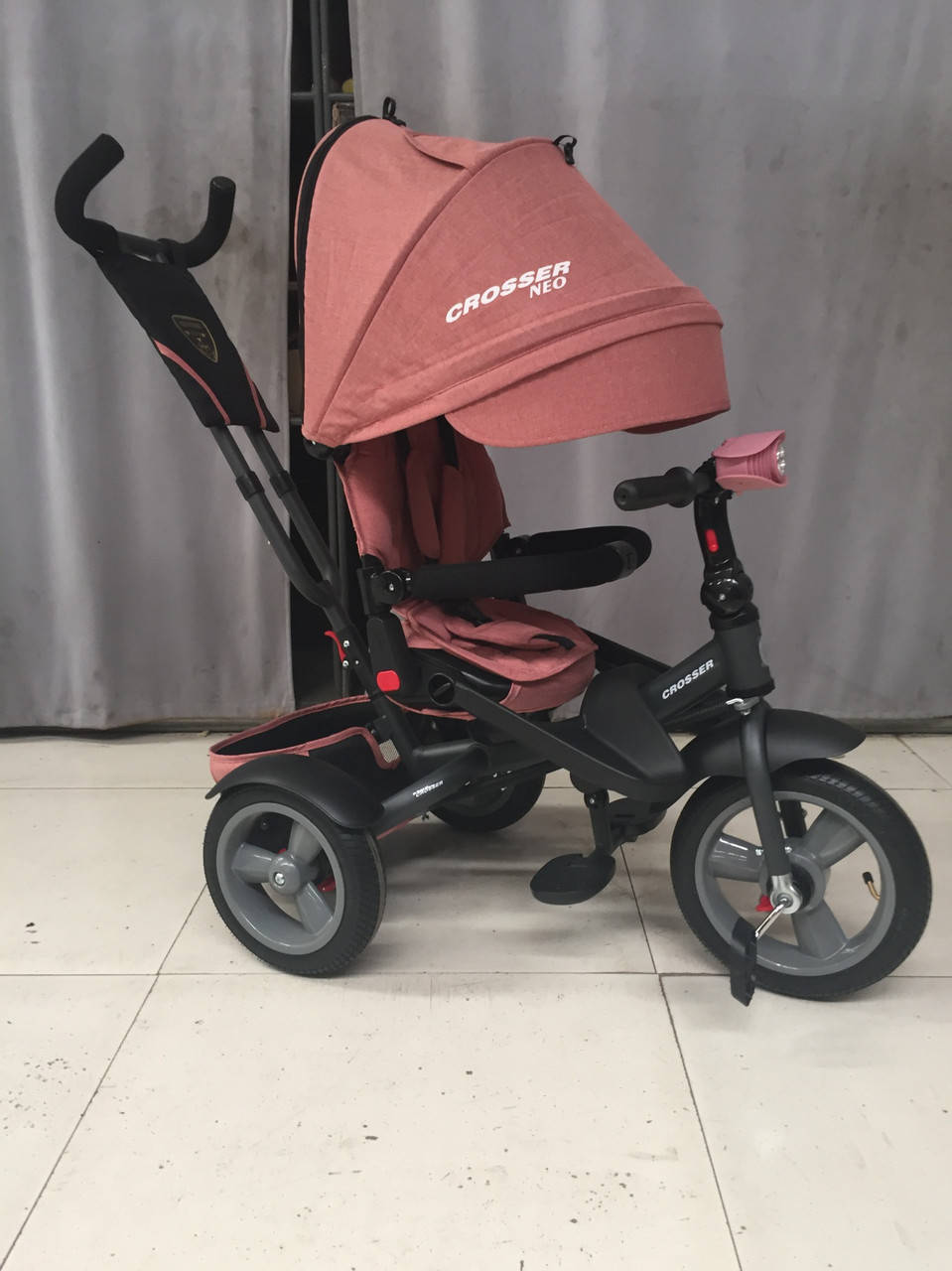 

CROSSER T-400 NEO ECO AIR персиковый детский трехколесный велосипед, Розовый