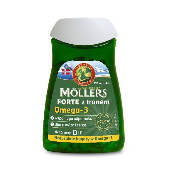 

Норвежский рыбий жир Moller's forte z tranem Omega-3 112 капсул