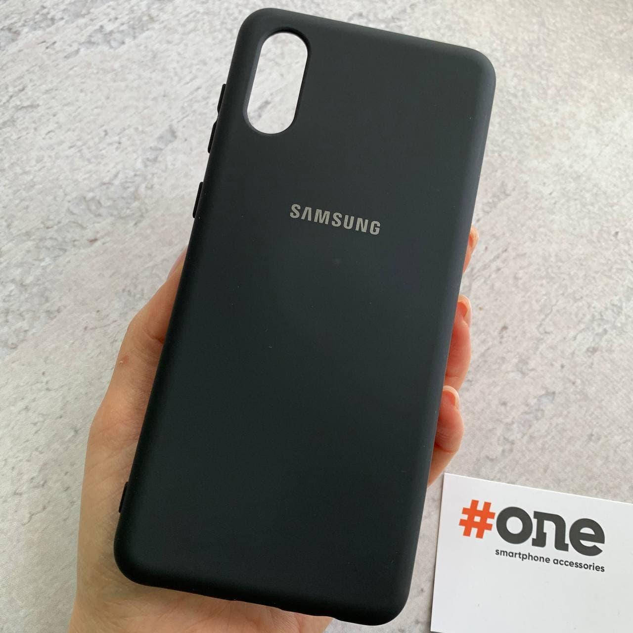 

Чехол для Samsung Galaxy A02 с микрофиброй бархатный внутри накладка чехол на самсунг а02 черный CFA