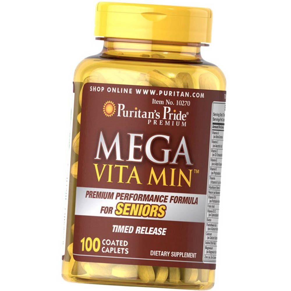 

Витамины и минералы 50+ Puritan's Pride Mega Vita Min for Senior 100 таб