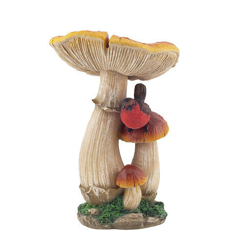 

Садовая фигура Грибная семья с птичкой (полистоун) F0304(P)