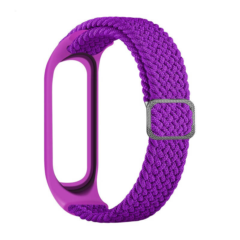 

Mi band 5 ремешок ми бенд 6 плетеный solo loop сиреневый