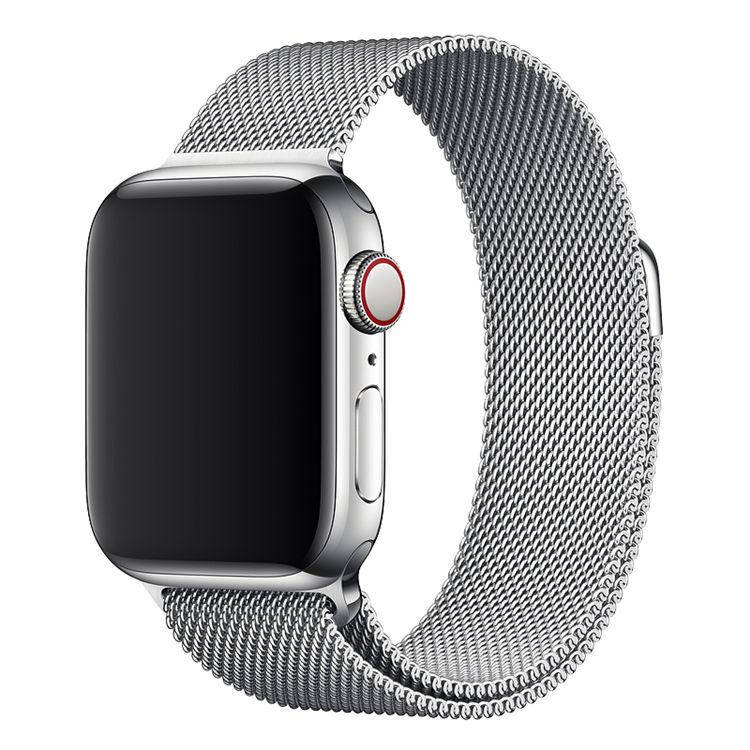 

Ремешки Apple Watch 45/42/44mm миланская петля серебряный