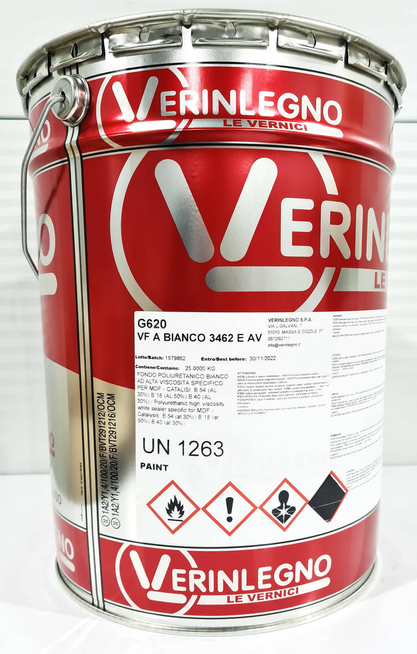 

ГРУНТ VF A BIANCO 3462 E AV для МДФ ПОЛИУРЕТАНОВЫЙ БЕЛЫЙ VERINLEGNО, тара: 25 кг.