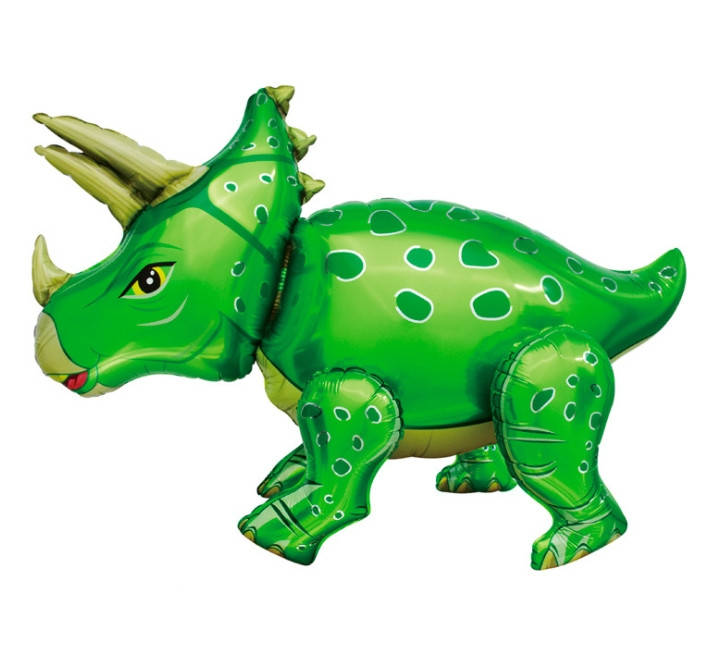 

Фольгированный шар ходячка Трицератопс зелёный 54х91 см (Китай)