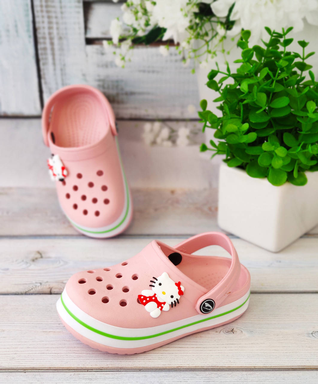 

Кроксы детские летние пляжные сабо Crocs 24/25-15,0 см на девочку, Розовый