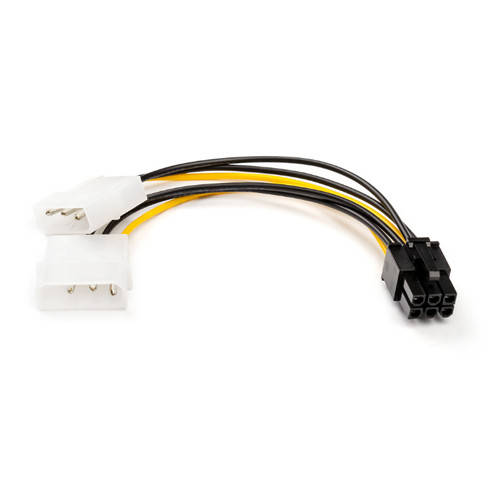 

Перехідник живлення 6pin to 2molex (Video power) 16185