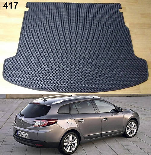

Коврик ЕВА в багажник Renault Megane 3 '08-15, универсал, Черный