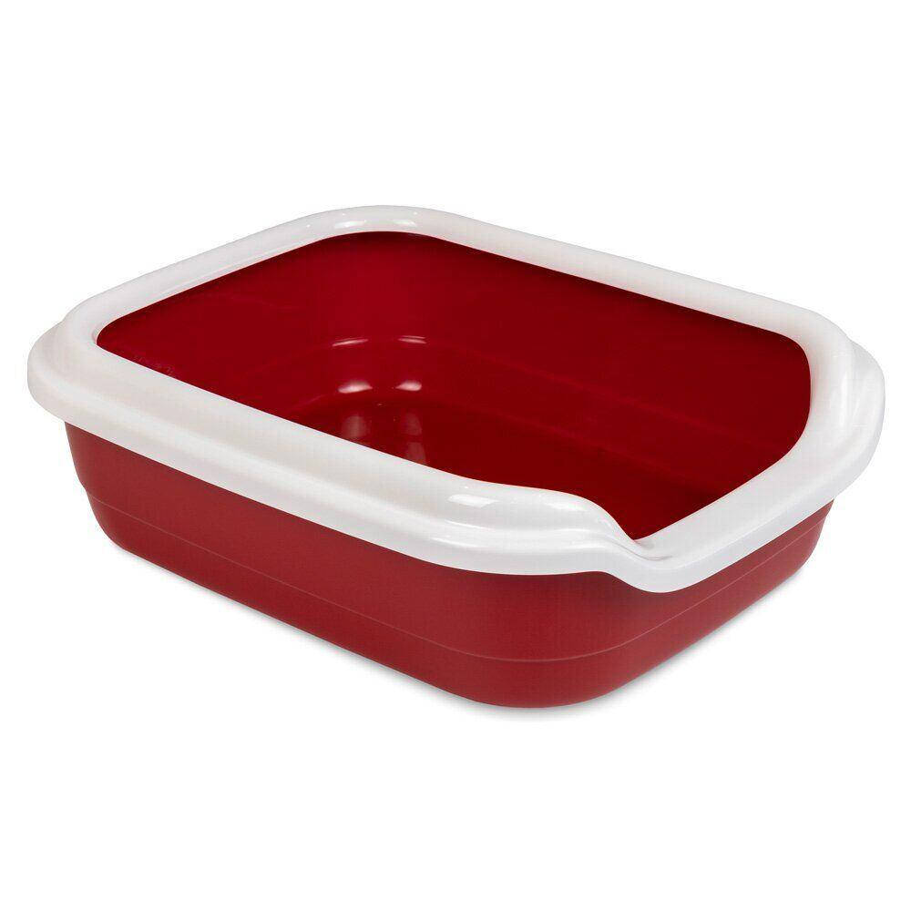 

Туалет для кошек с рамкой Природа Comfort М бордо 41х30х13,5см