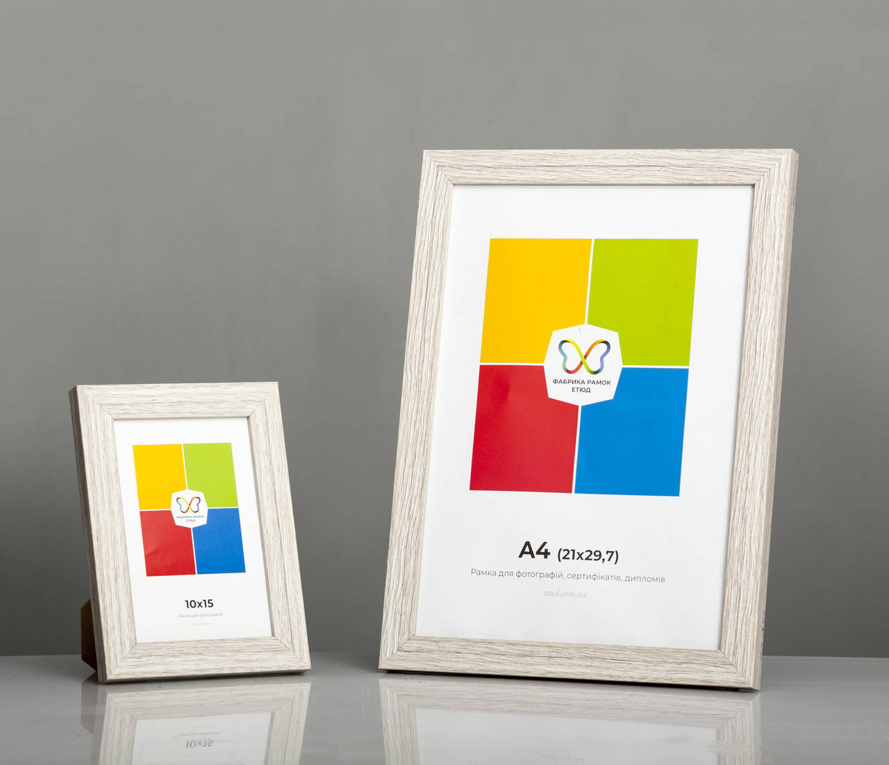 

Фоторамка пластиковая 21х30 (А4) белое дерево. Рамка для фото, дипломов, грамот, сертификатов., Белый