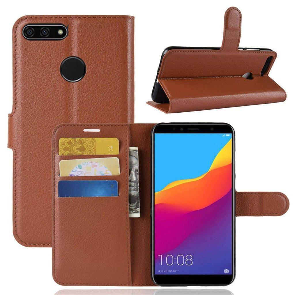 

Чехол IETP для Huawei P Smart 2018 / FIG-LX1 / FIG-LA1 книжка кожа PU коричневый