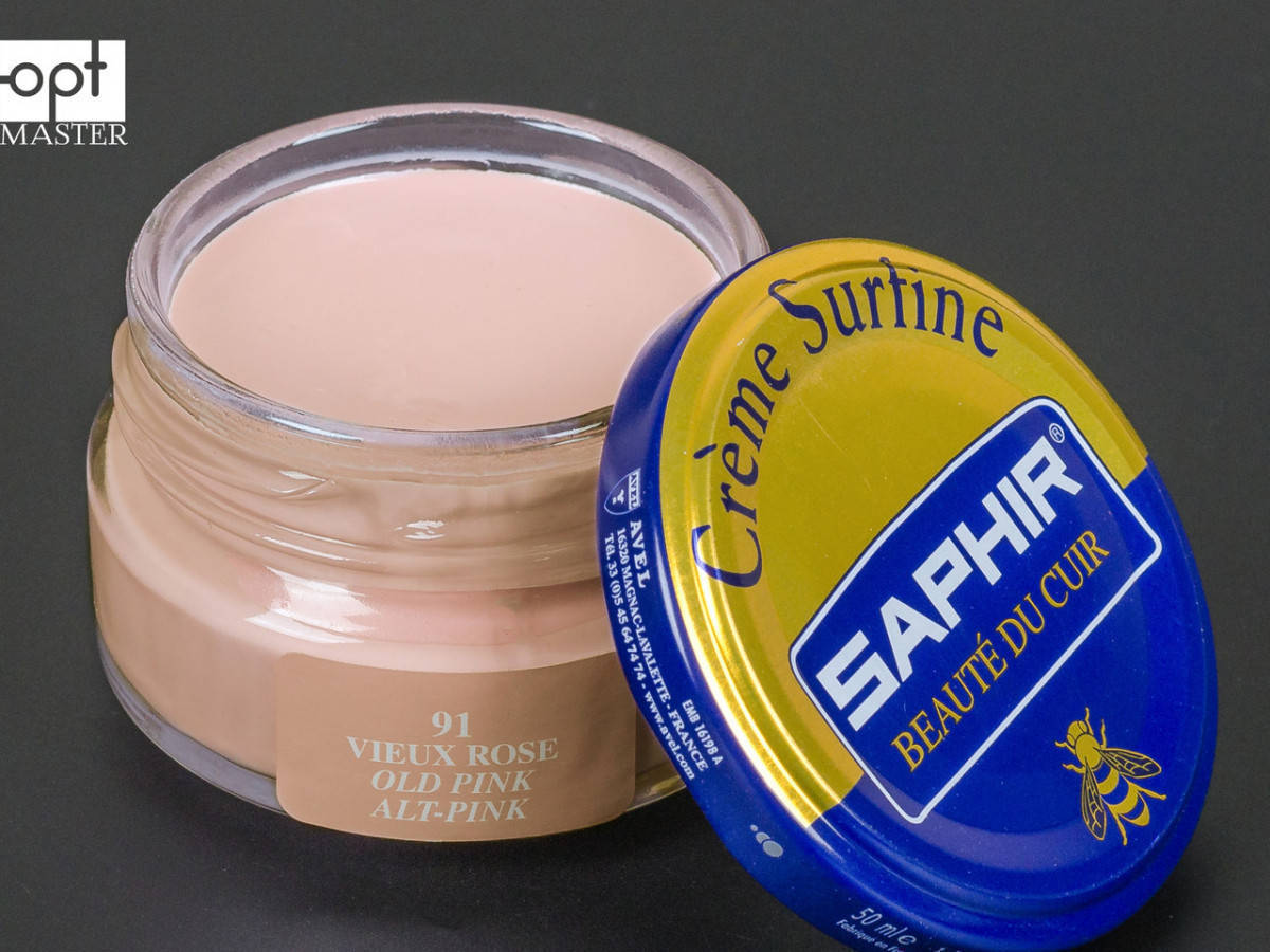 

Увлажняющий крем для обуви Saphir Creme Surfine, цв. пастельно розовый (91), 50 мл (0032)