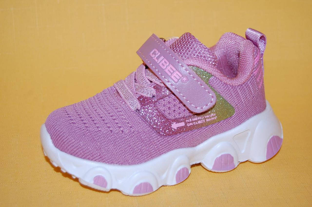 

Детские Кроссовки повседневные Clibee Польша 98521 Для девочек Розовый размеры 21_26