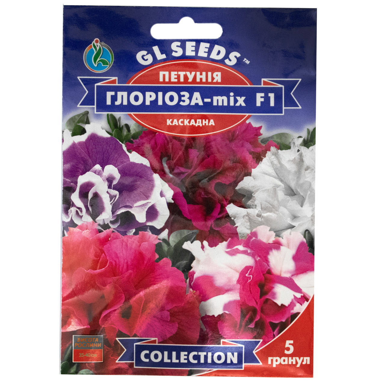 

Петуния Глориоза микс F1 5 шт Gl Seeds, Белый