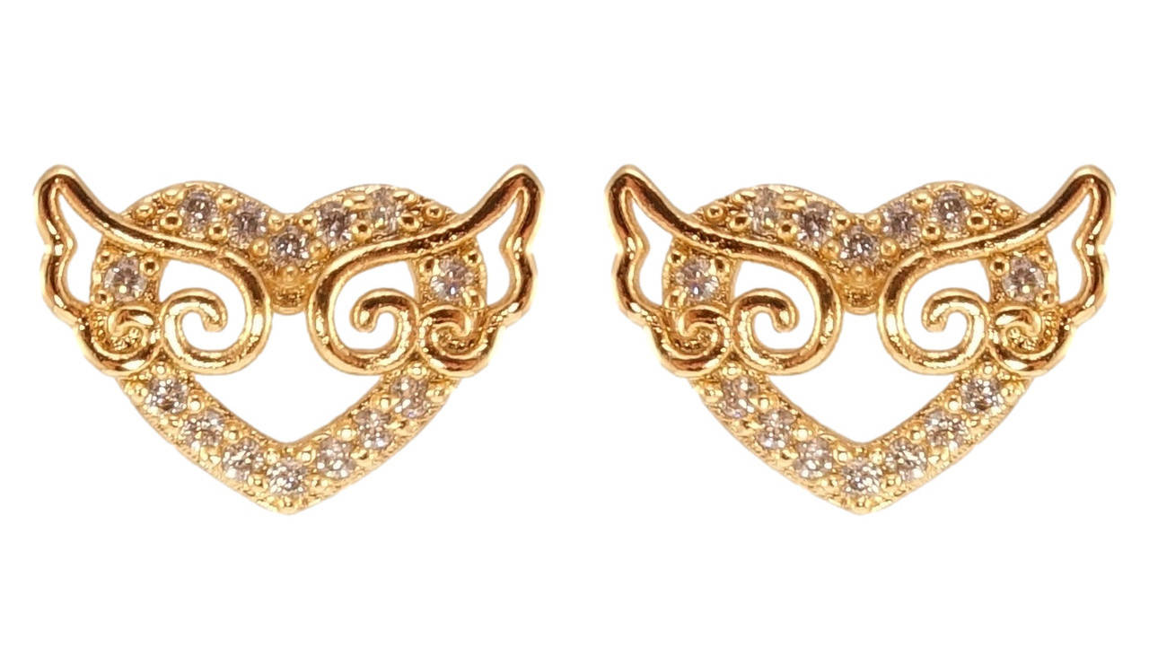 

Серьги Xuping JEAN GOUJON Позолота 18K гвоздики (пусеты) "Окрыленное сердце"