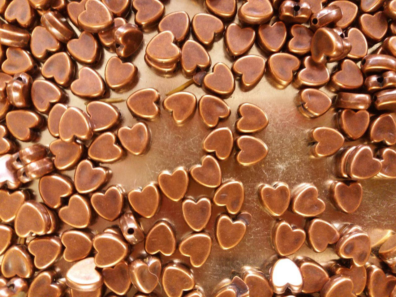 

Бусины "сердце" бронза 500 грамм