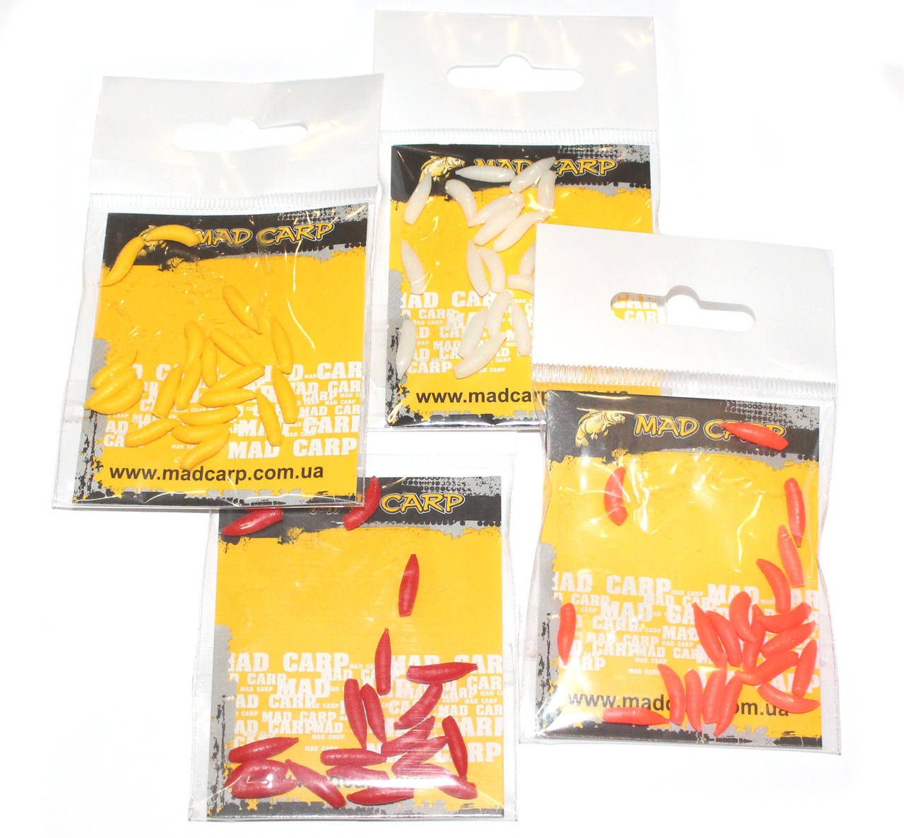 

Наживка силиконовая Mad Carp Опарыш розовый 20шт