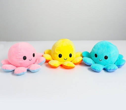 

Мягкая двусторонняя игрушка Осьминог МИКС Changing color soft toys! Мега