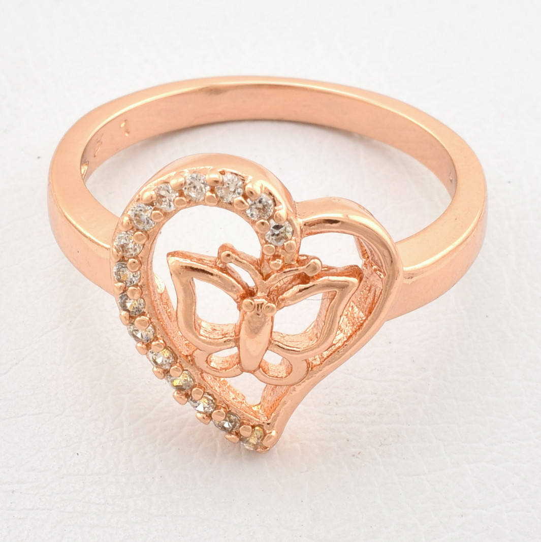 

Кольцо Xuping 10535 белые фианиты позолота РО размер 16