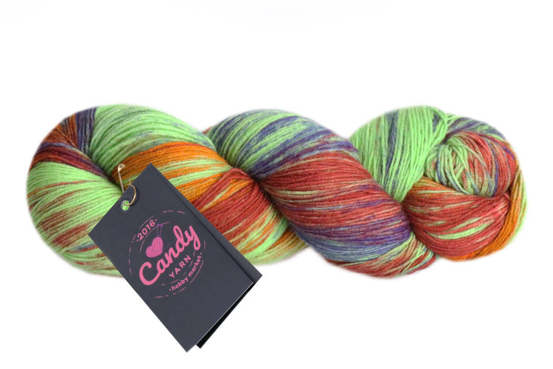 

Candу-Yarn Merino Wool Batik, Буйство цветов №14, Секционное крашение