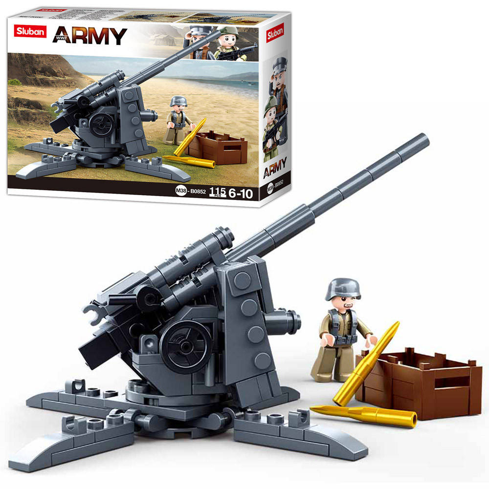 

Конструктор SLUBAN M38-B0852 (72шт) военный, пушка, фигурка, 115дет, в кор-ке, 19-14,5-4,5см