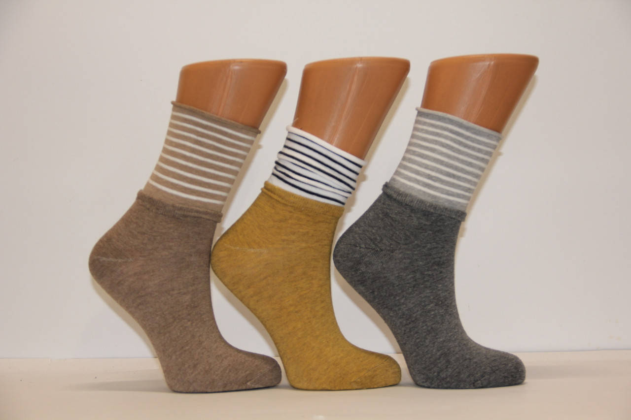 

Женские носки средние BY206 КОРОНА 37-41 BY206-6 двойные без резинки