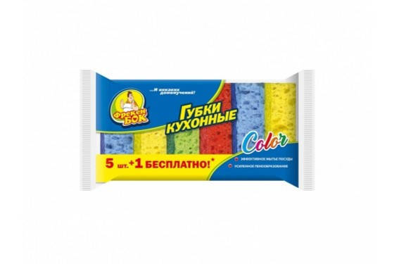 

Кухонна губка Фрекен-Бок COLOR 7 шт, Разные цвета