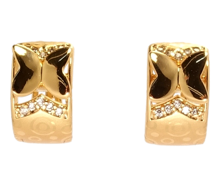 

Серьги Xuping Позолота 18K колечки "Узор бабочки"