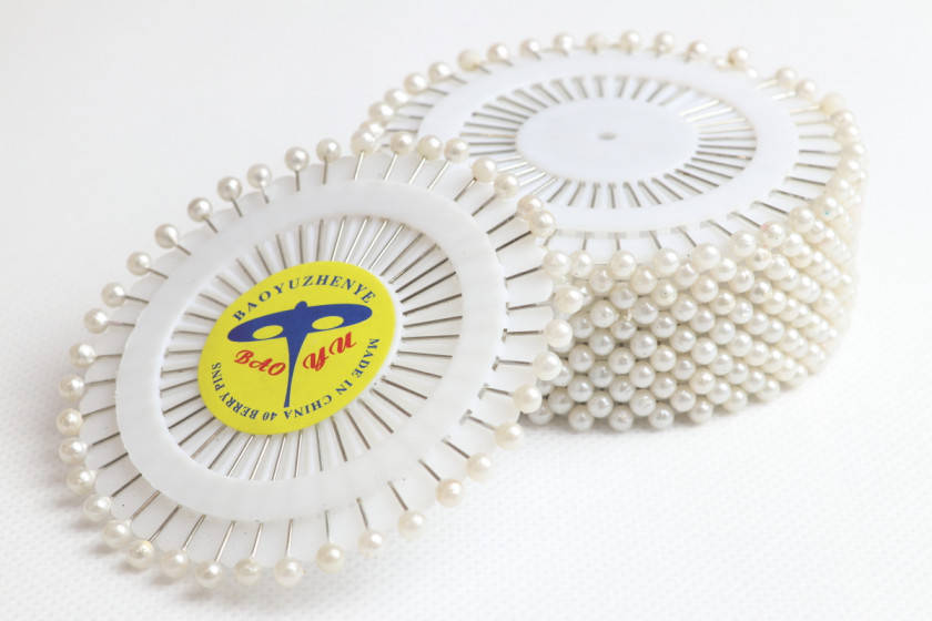 

Булавки портновские с белым шариком на диске, 40 шт