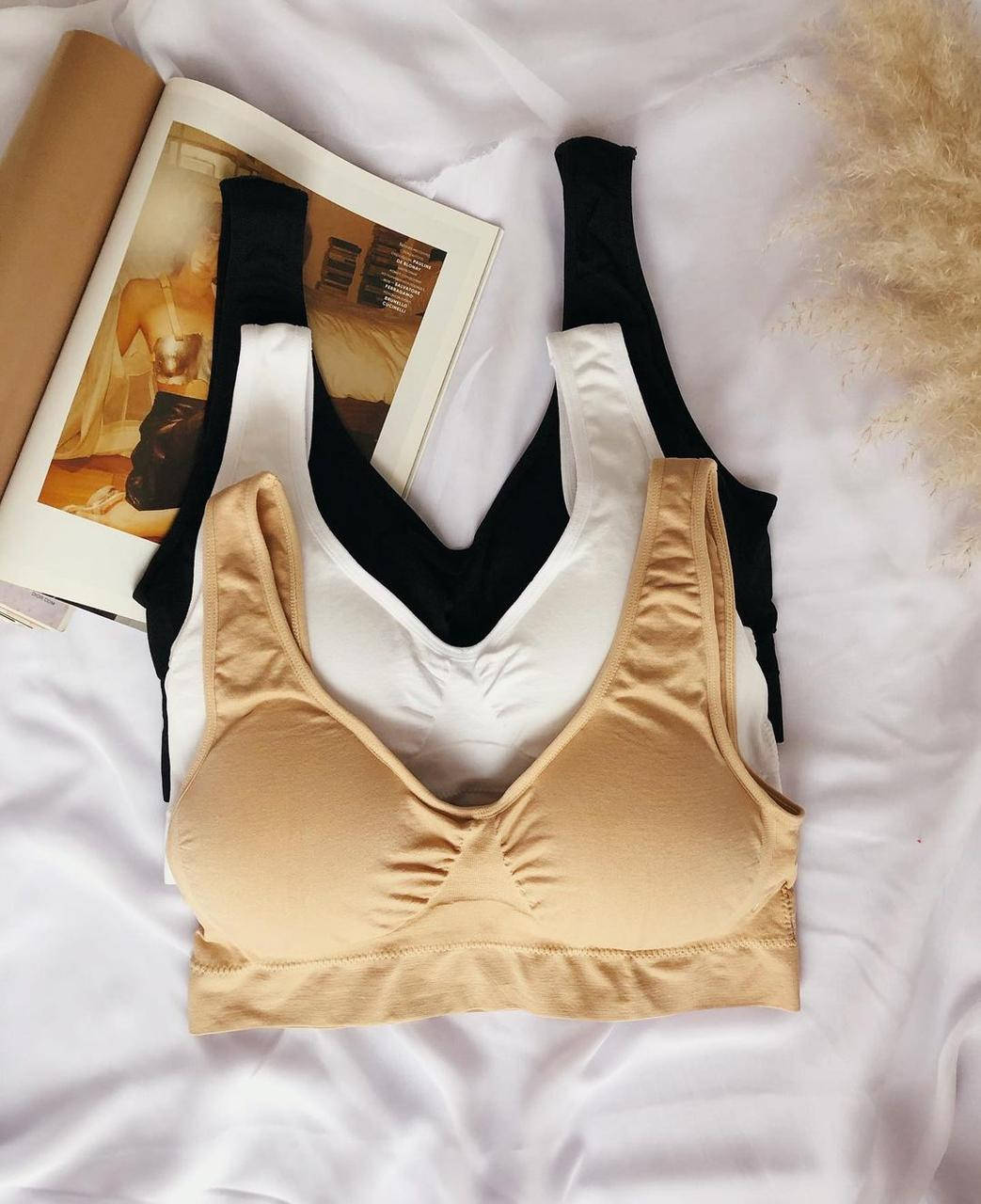 

Трикотажный топ на чашку Д или С, Черный