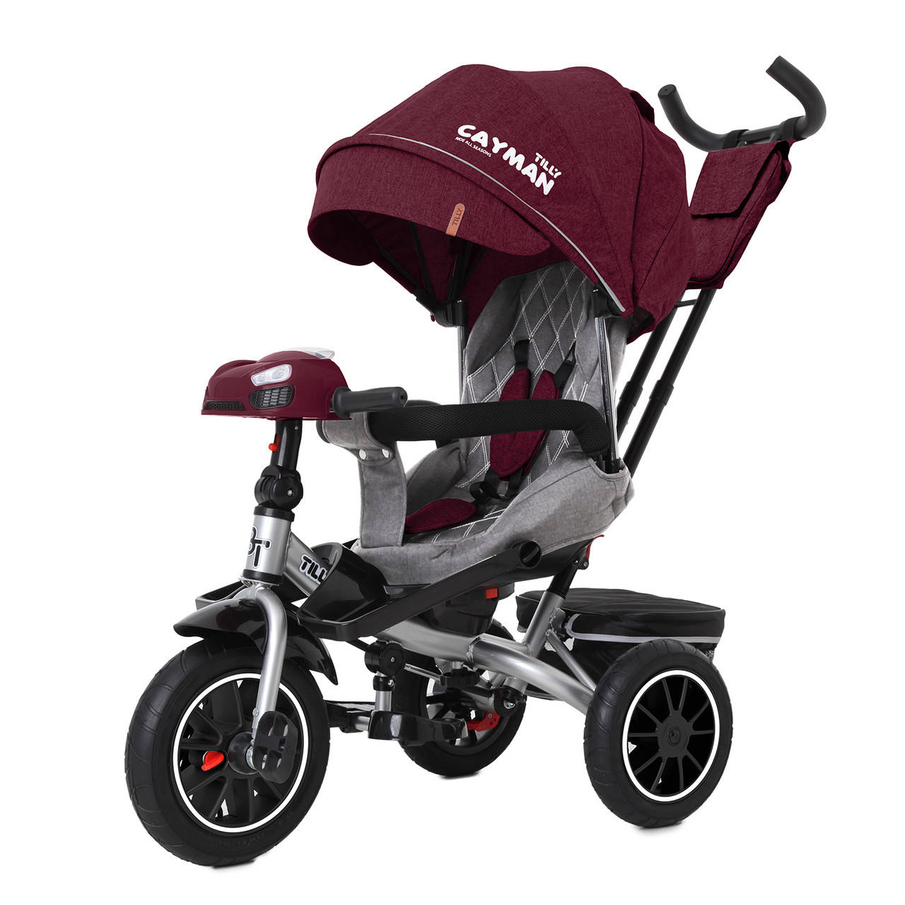 

Велосипед триколісний TILLY CAYMAN з пультом і посиленою рамою T-381/7 Червоний льон /1/, Красный